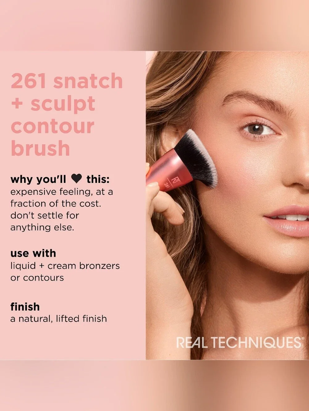 NWT Real Techniques Snatch + Sculpt Contour Makeup Brush #261